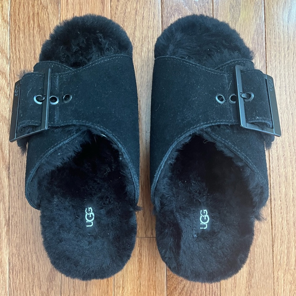 UGG Black Buckle Slides Size 5